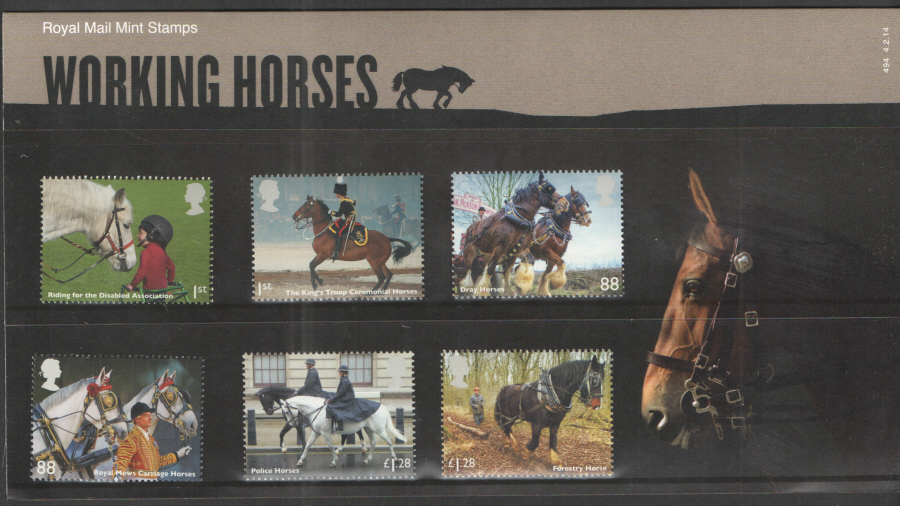 (image for) 2014 Working Horses Royal Mail Presentation Pack 494